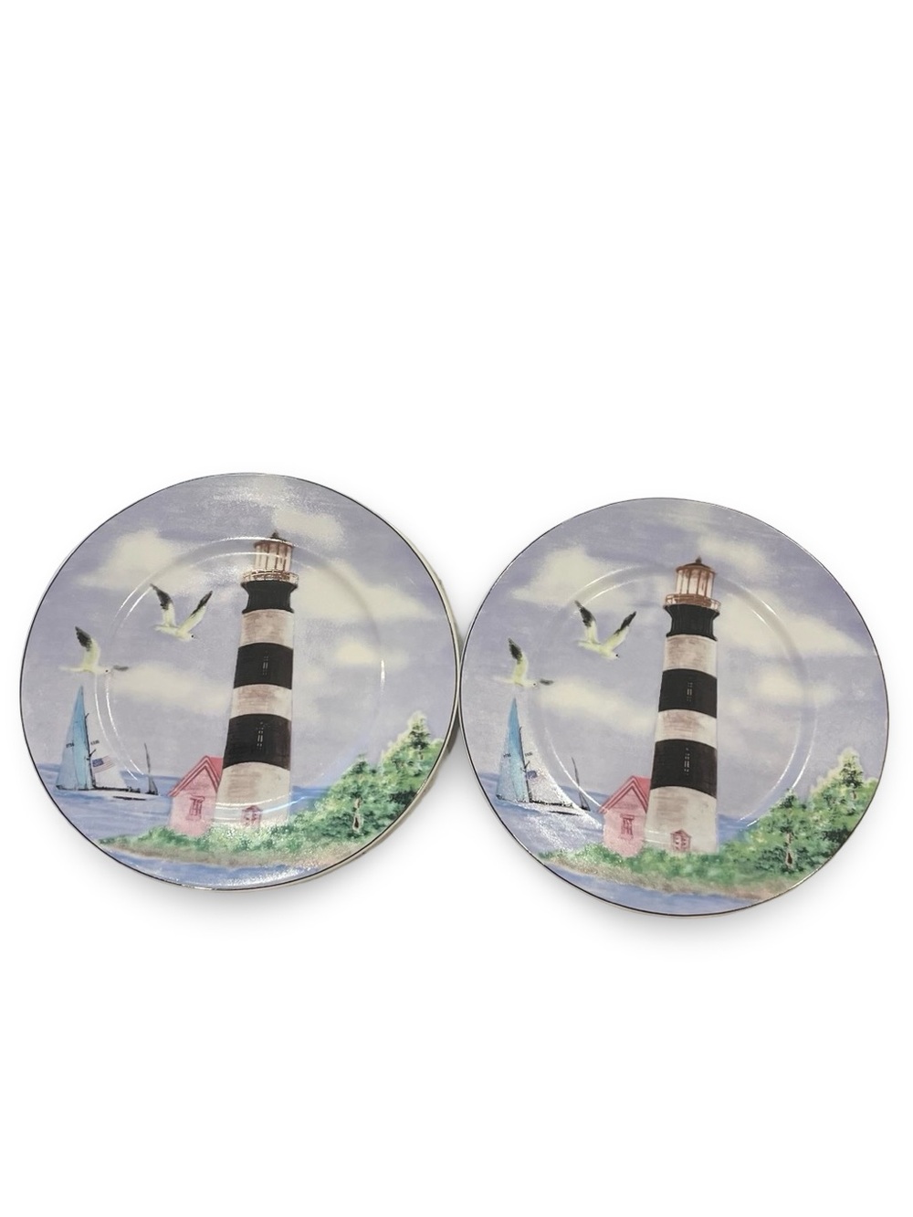 Thomson Pottery Lighthouse Salad Plate 7.75” Set of 2